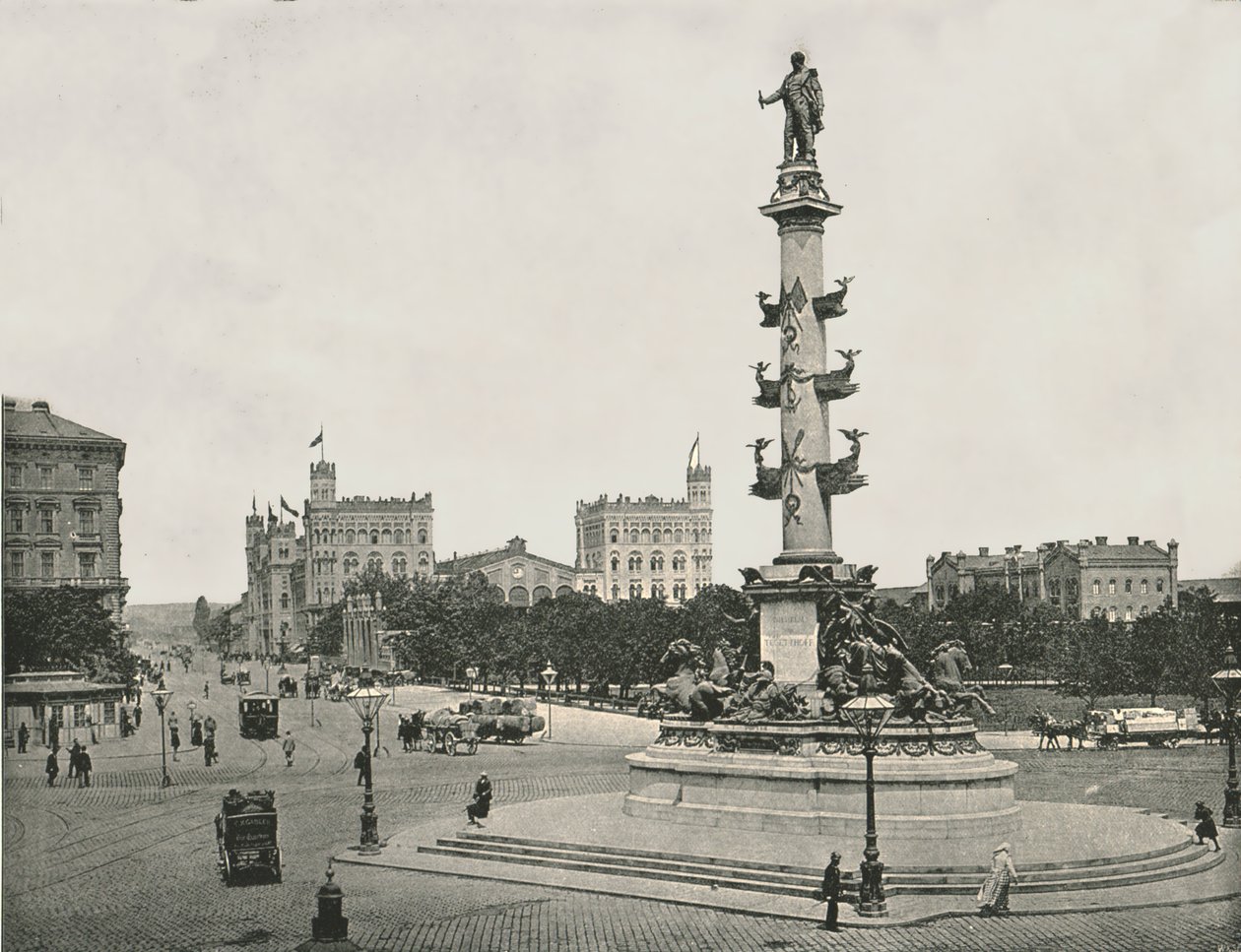 Monument til Wilhelm von Tegetthoff på Praterstern, Wien, Østerrike, 1895. av Unbekannt