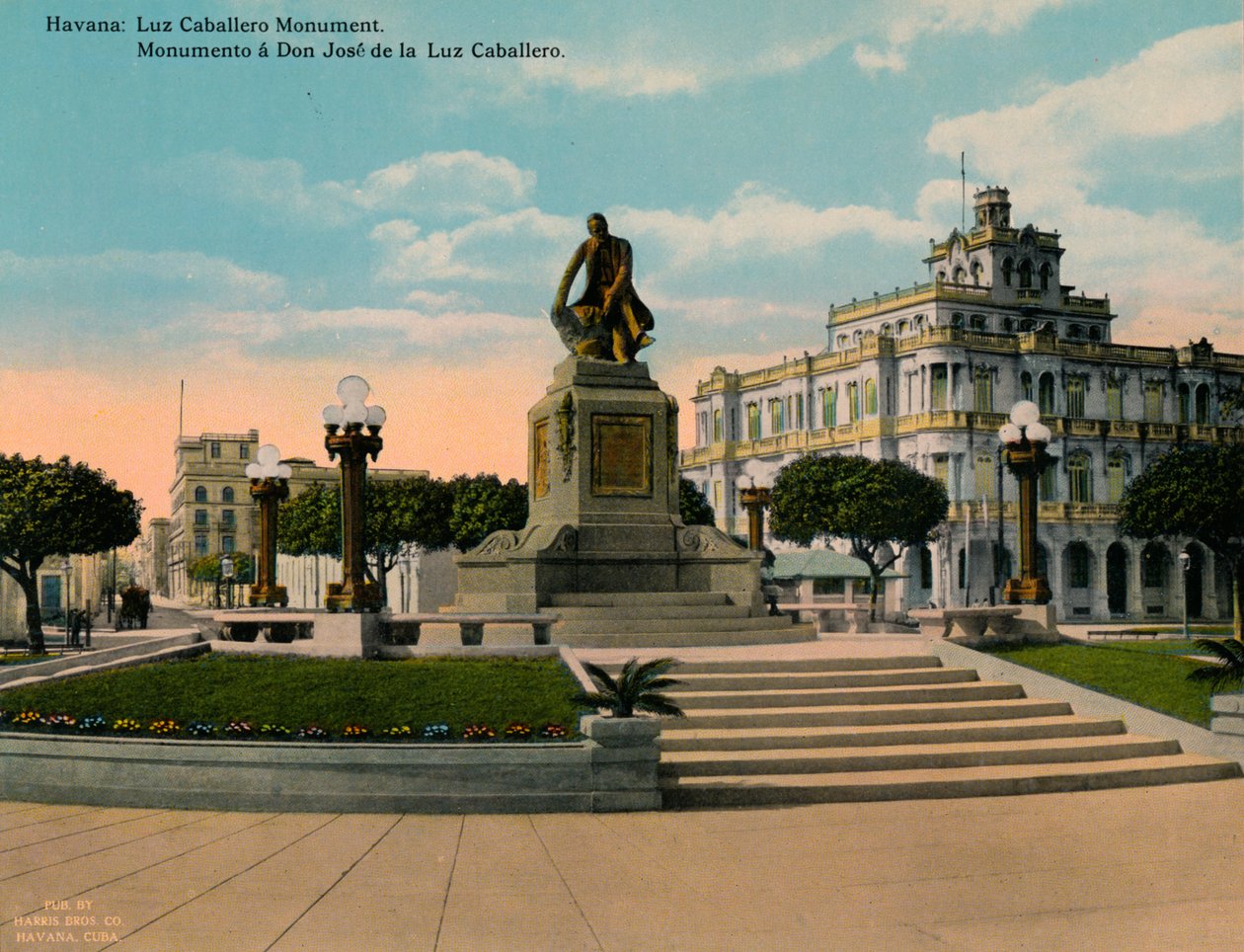 Monument til lærd og filosof Jose de la Luz Caballero, Havana, Cuba, c1920 av Unbekannt