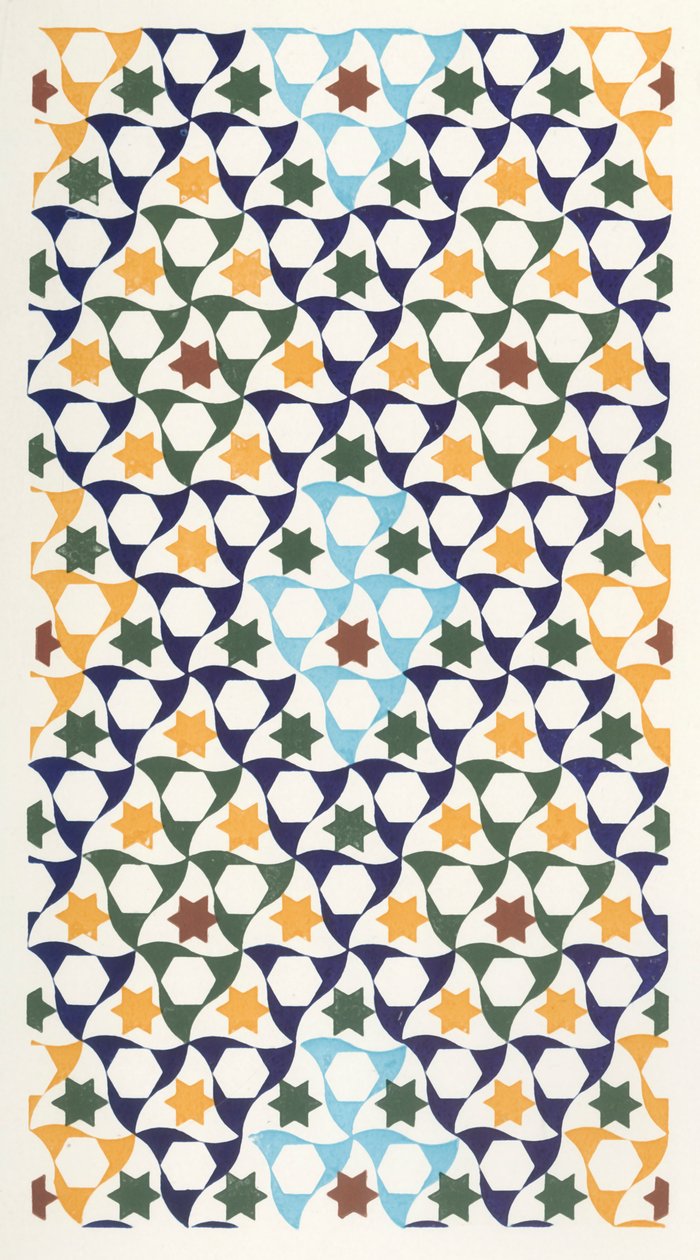 Mosaikk fra portikken til Generalife, 1907. av Unbekannt