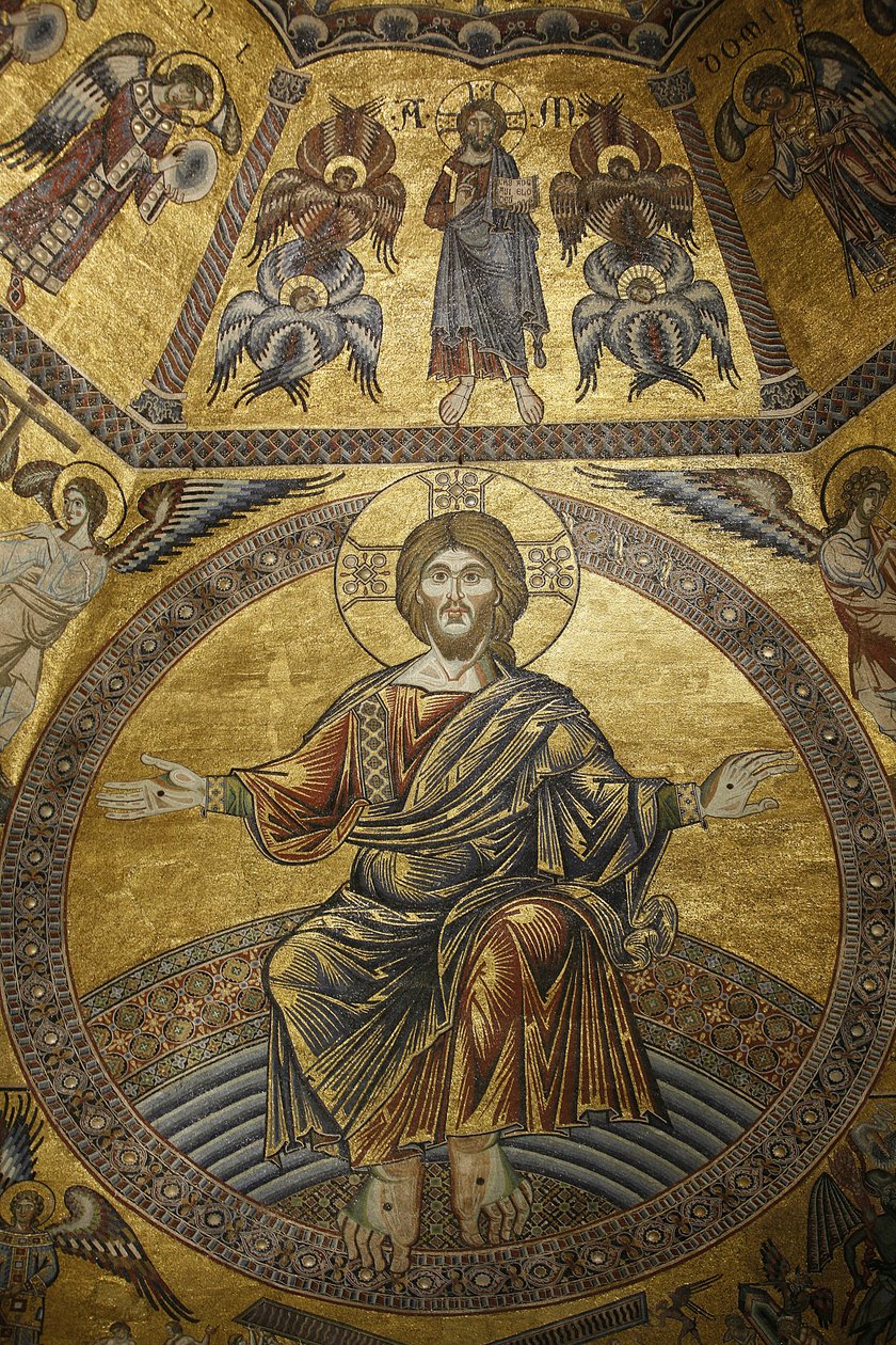 Mosaikk som dekker dåpskapellet i Firenze duomo. Jesus Kristus, Firenze, Italia av Unbekannt