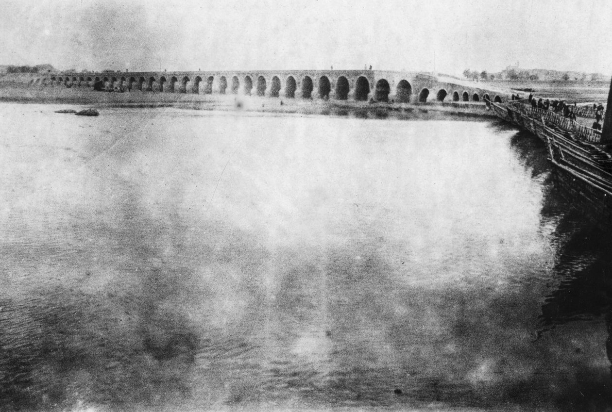 Mosul-broen, Mesopotamia, første verdenskrig, 1918 av Unbekannt