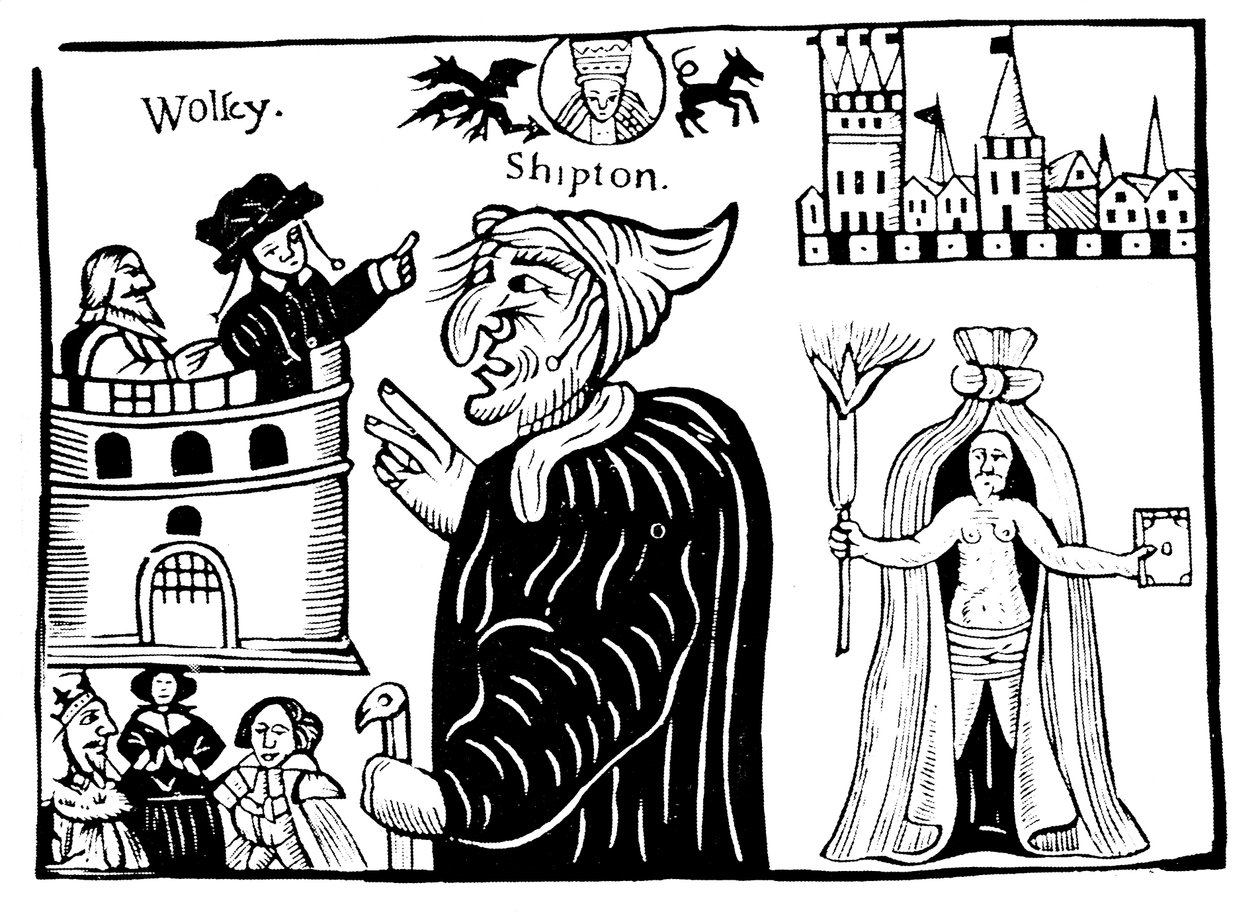 Mor Shipton 1488-c1560 profeterte kardinal Wolseys død av Unbekannt