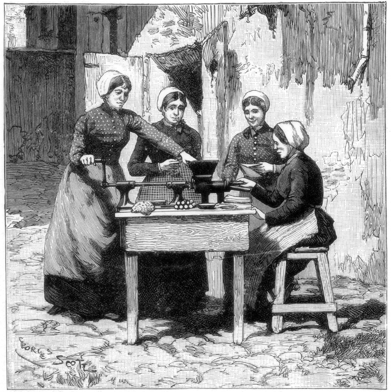 Støping av eksplosive tyggegummipatroner, Isleten, nær Fluelen, Sveits, 1893 av Unbekannt