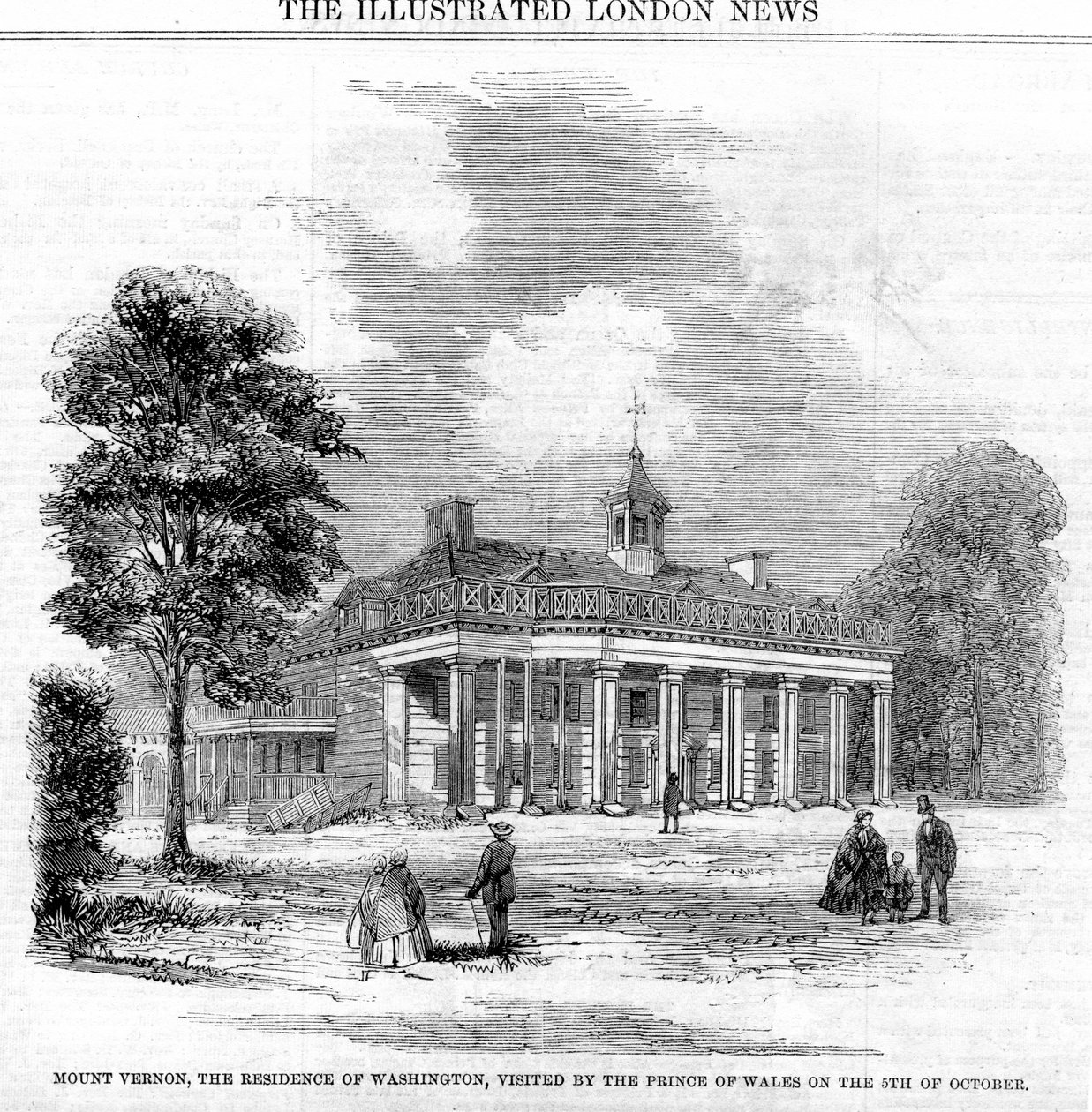 Mount Vernon, Washingtons residens, 1800-tallet av Unbekannt