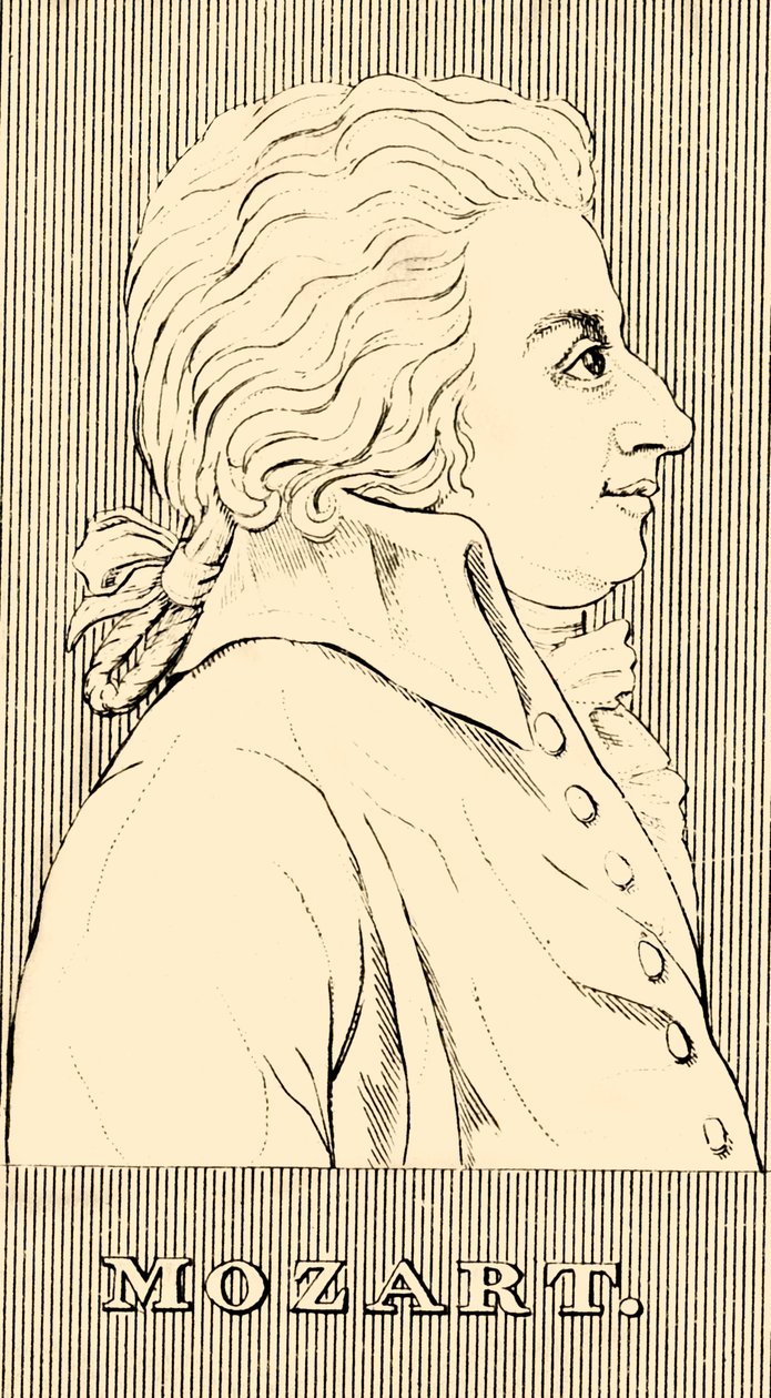 Mozart, 1756-1791, 1830. av Unbekannt