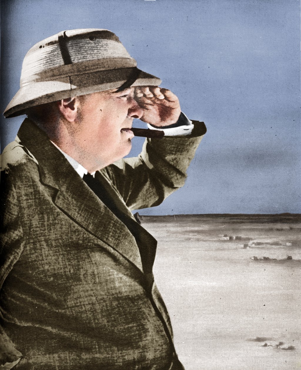 Mr. Churchill spionerer fienden, 1943. av Unbekannt