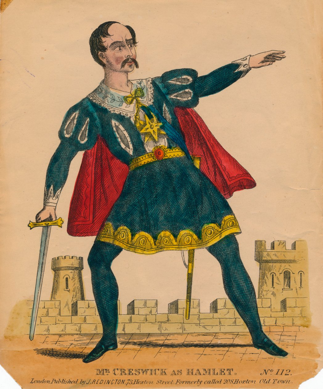 Mr. Creswick som Hamlet, 1849. av Unbekannt