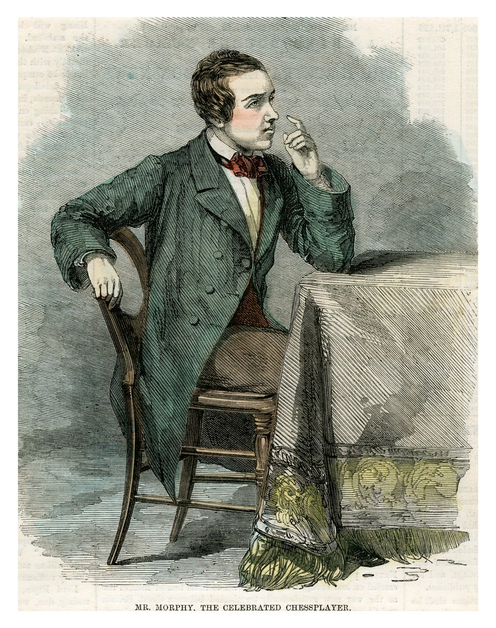 Mr Morphy, den berømte sjakkspilleren, 1800-tallet av Unbekannt