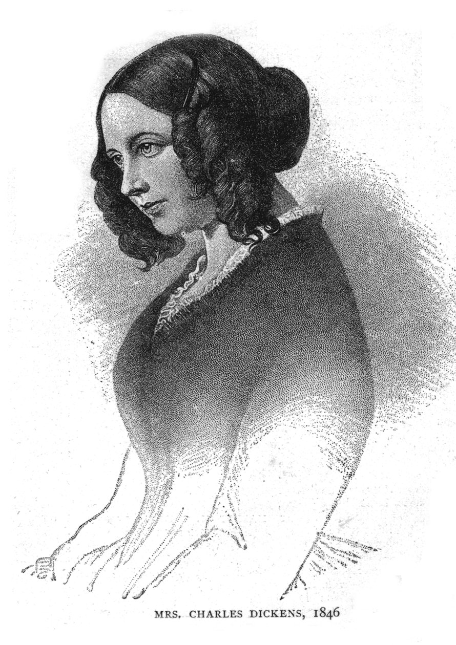 Mrs. Charles Dickens, 1846 av Unbekannt