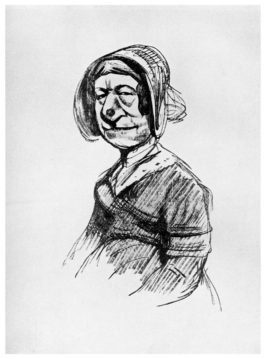 Fru Grundy: portrett av en Londoner, 1800-tallet 1956 av Unbekannt