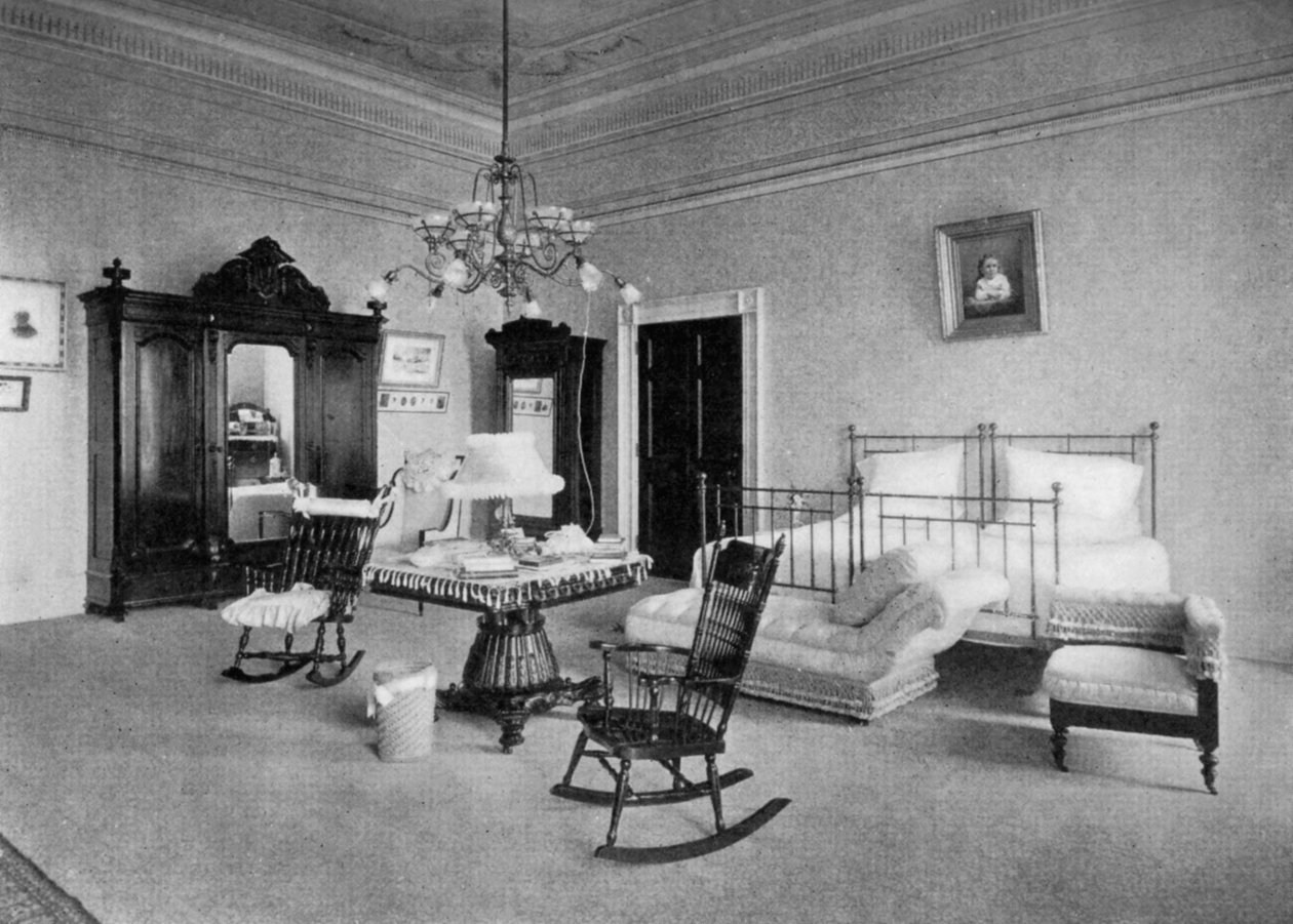 Mrs McKinleys soverom i Det hvite hus, Washington DC, USA, 1908 av Unbekannt