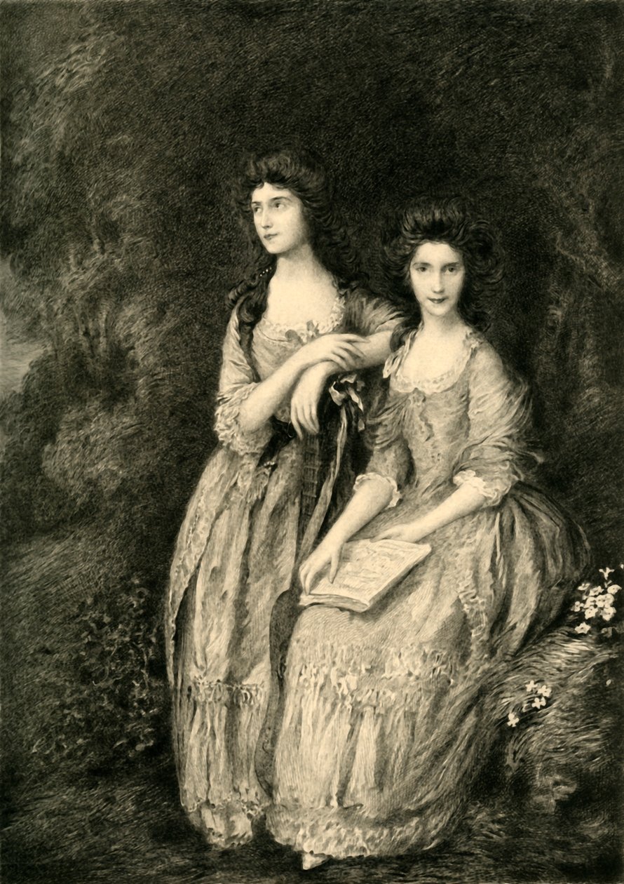 Mrs. Sheridan og Mrs. Tickell, c1772, 1908. av Unbekannt