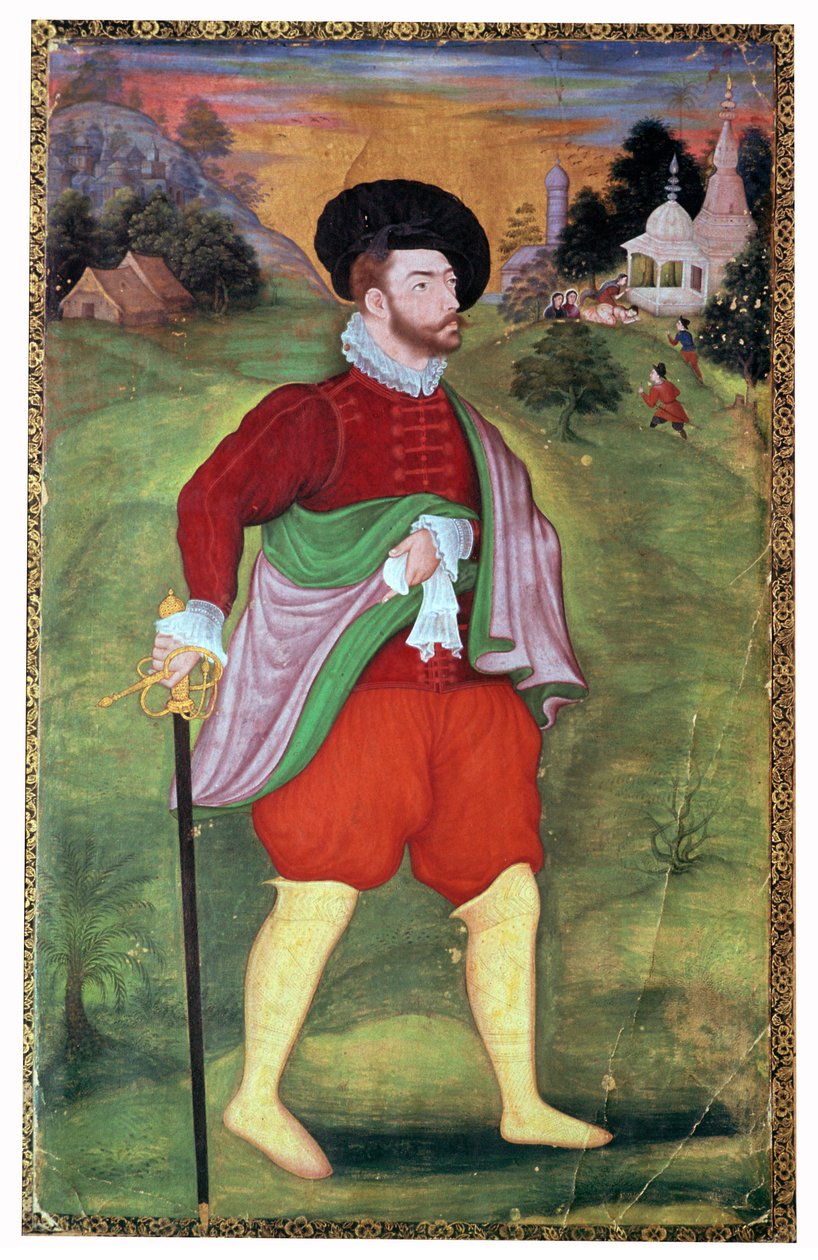 Mughal-portrett av et europeisk 1500-tall av Unbekannt