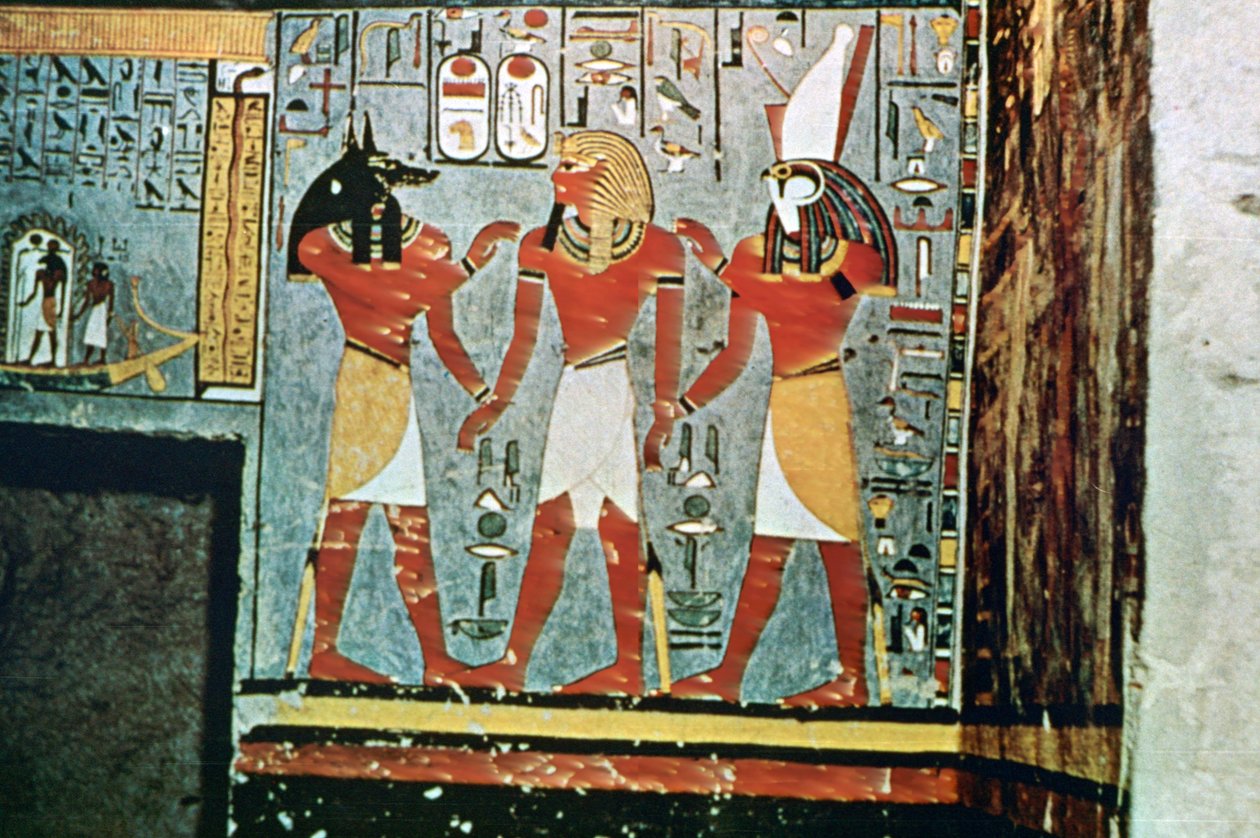 Veggmaleri fra adelens graver, Theben, Luxor, Egypt av Unbekannt