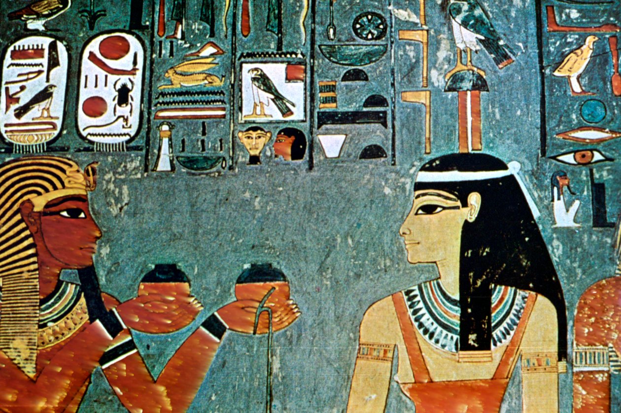 Veggmaleri fra adelens graver, Theben, Luxor, Egypt av Unbekannt