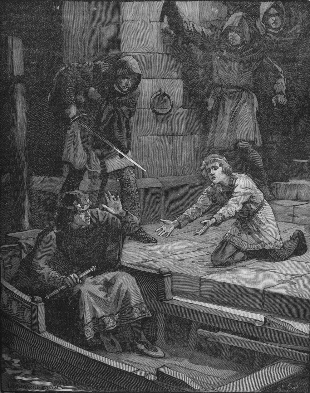 Mordet på prins Arthur, 1203 1905 av Unbekannt