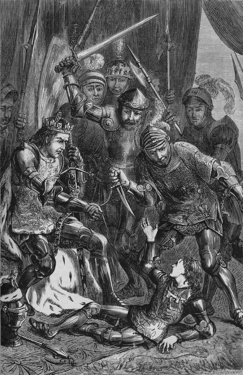 Mordet på prins Edward i Tewkesbury, 4. mai 1471, c1880 av Unbekannt