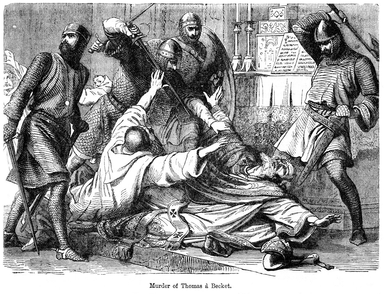 Mordet på Thomas a Becket, 1170 av Unbekannt