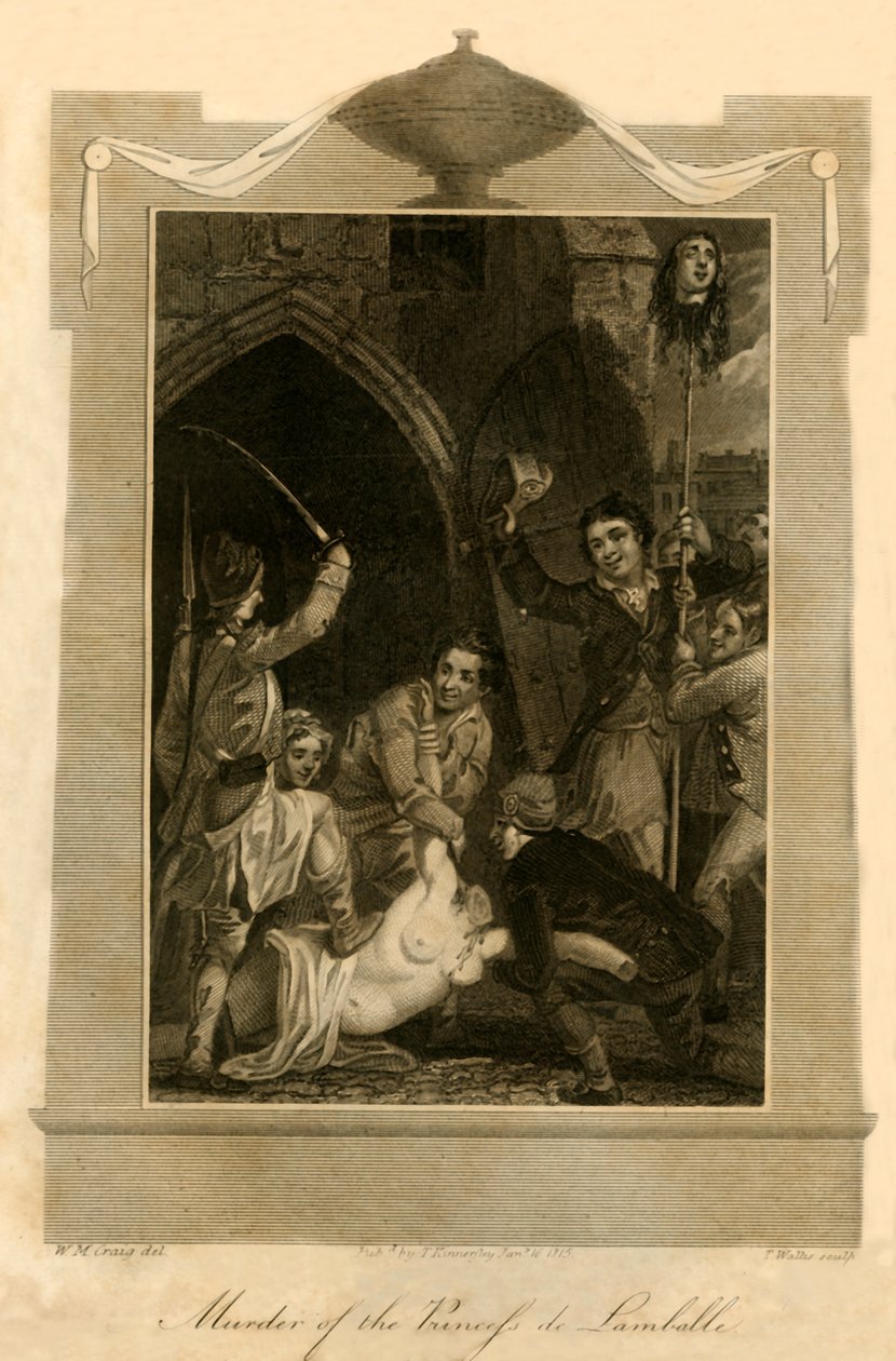 Mordet på prinsessen de Lamballe, 1792, 1816. av Unbekannt