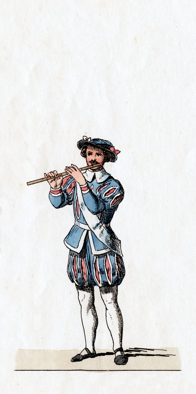 Musiker, kostymedesign for Shakespeares skuespill, Henry VIII, 1800-tallet av Unbekannt