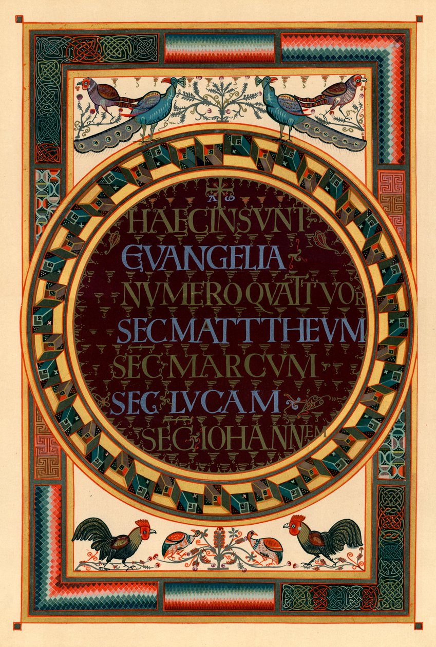 Navn på de fire evangelistene, ca 800 e.Kr av Unbekannt
