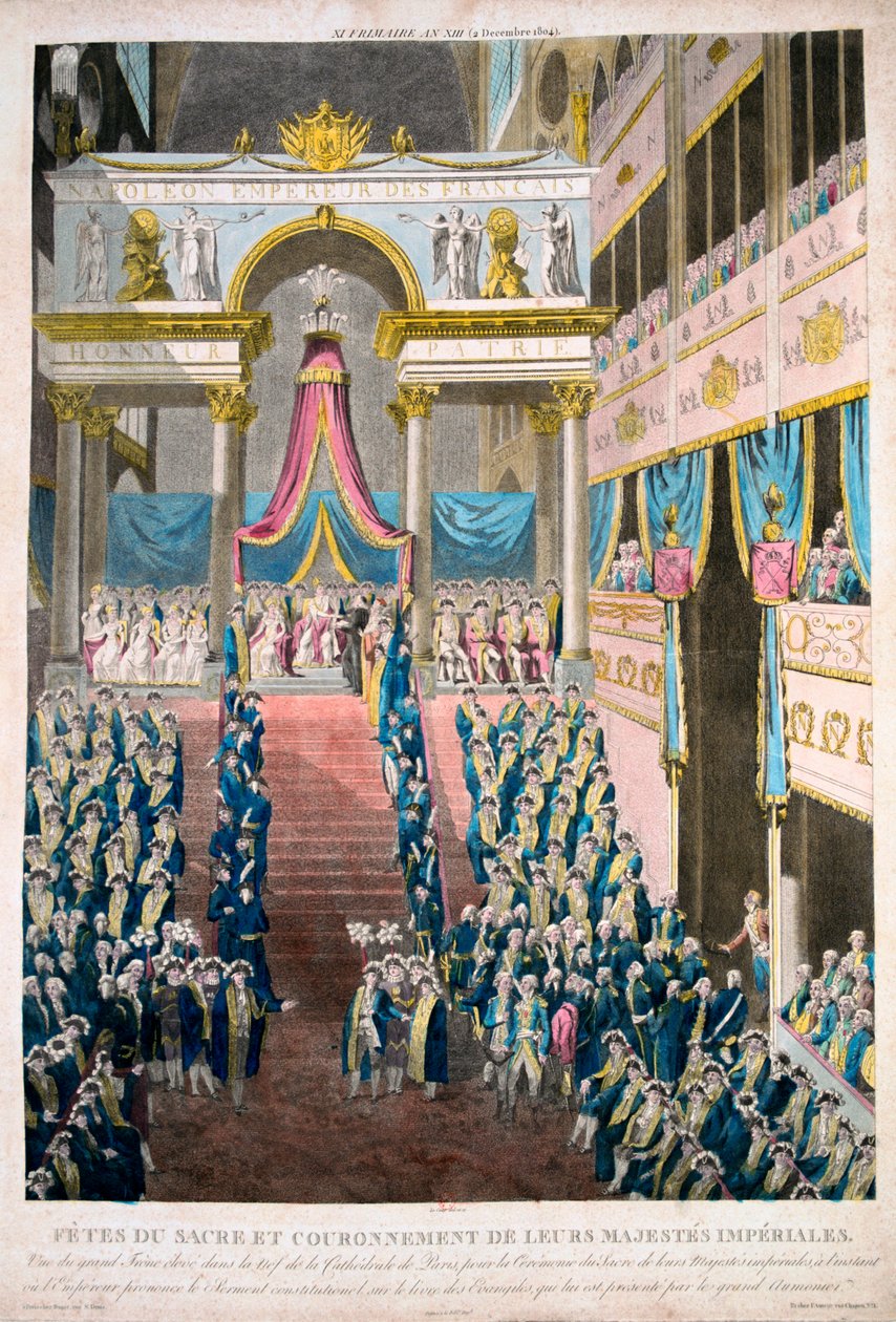Napoleon Bonaparte ble kronet til keiser Napoleon I, 2. desember 1804, 1800-tallet av Unbekannt