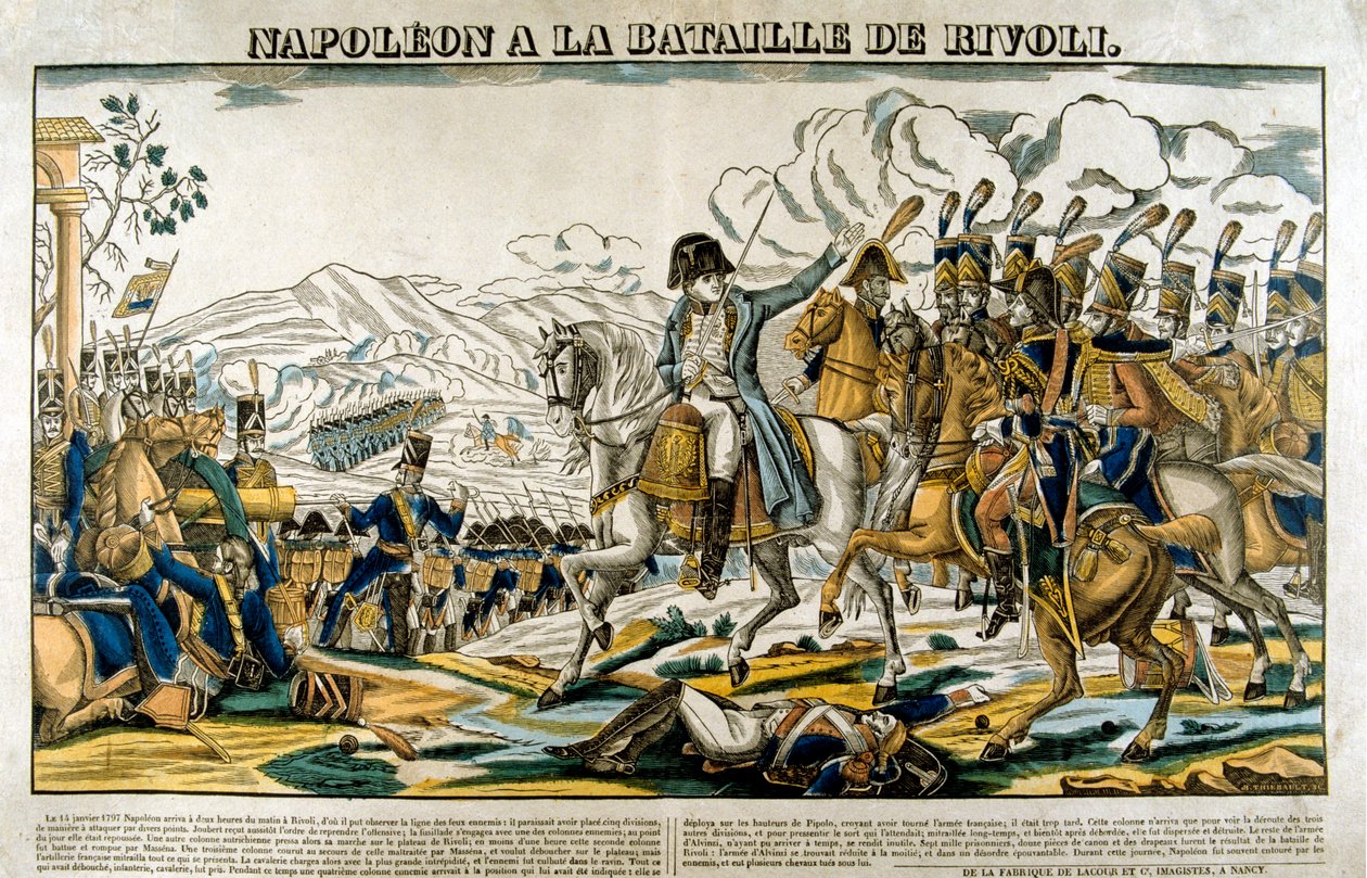 Napoleon i slaget ved Rivoli, 14. januar 1797 av Unbekannt