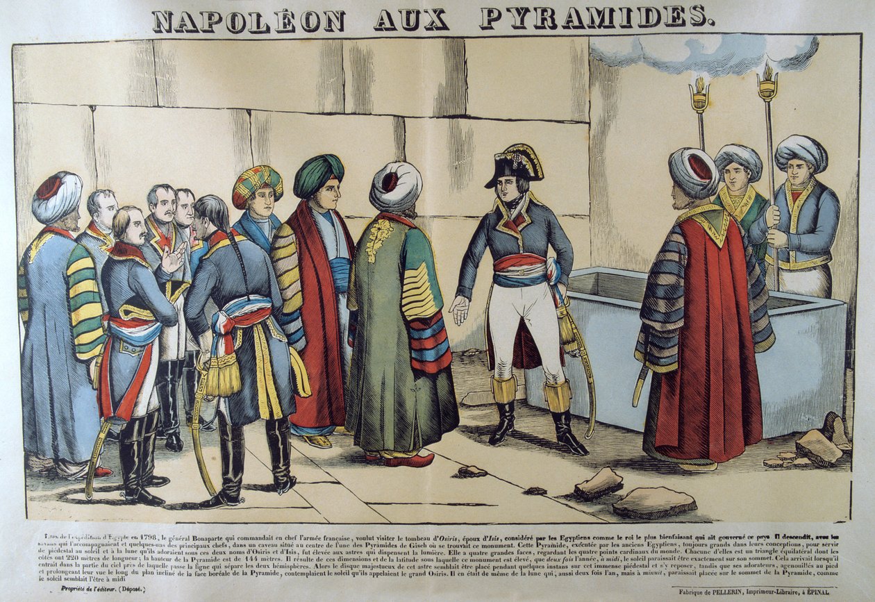 Napoleon ved pyramidene, 1798, 1800-tallet av Unbekannt