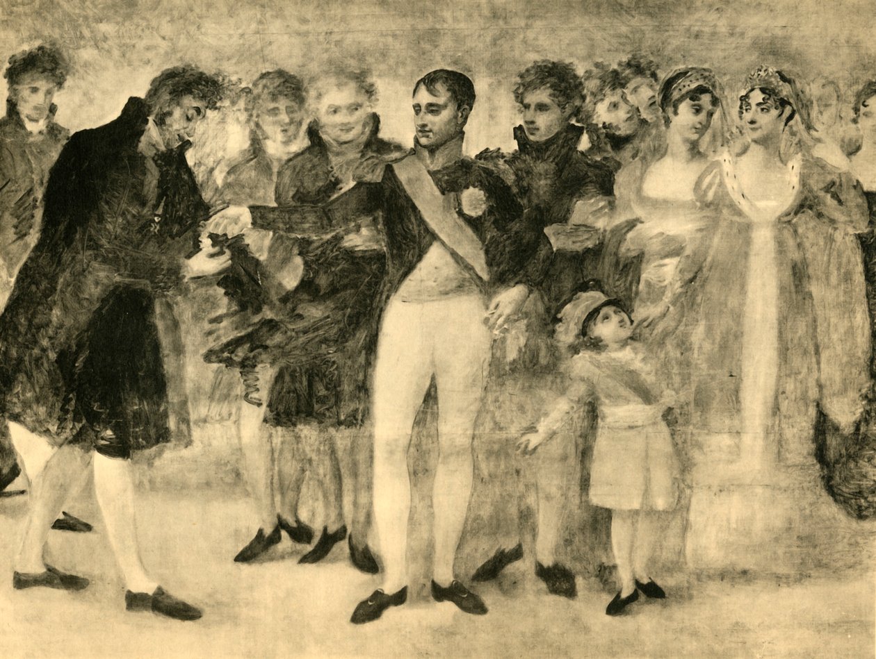 Napoleon dekorerte David ved Salon du Louvre, Paris, 1808, 1921. av Unbekannt