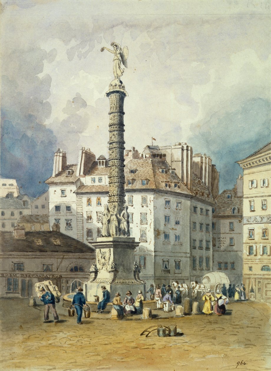 Napoleons-søylen, Place du Chatelet, Paris, 1800-tallet av Unbekannt
