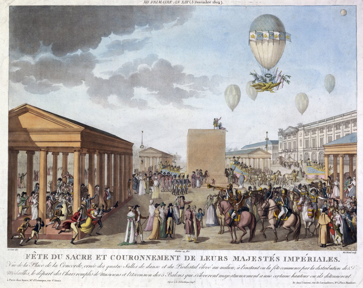 Napoleons kroningsfeiring, 3. desember 1804 av Unbekannt