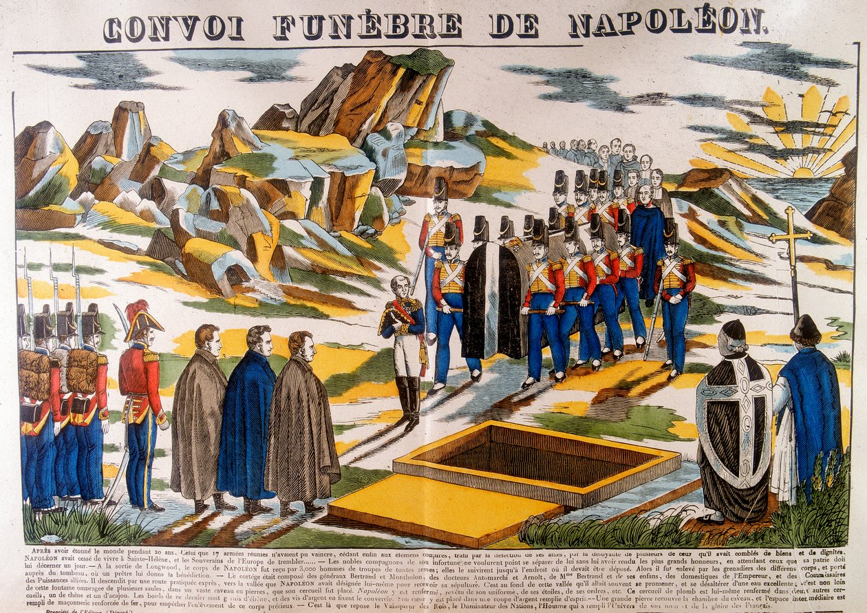 Napoleons begravelsescortege, St. Helena, 1821 1826 av Unbekannt