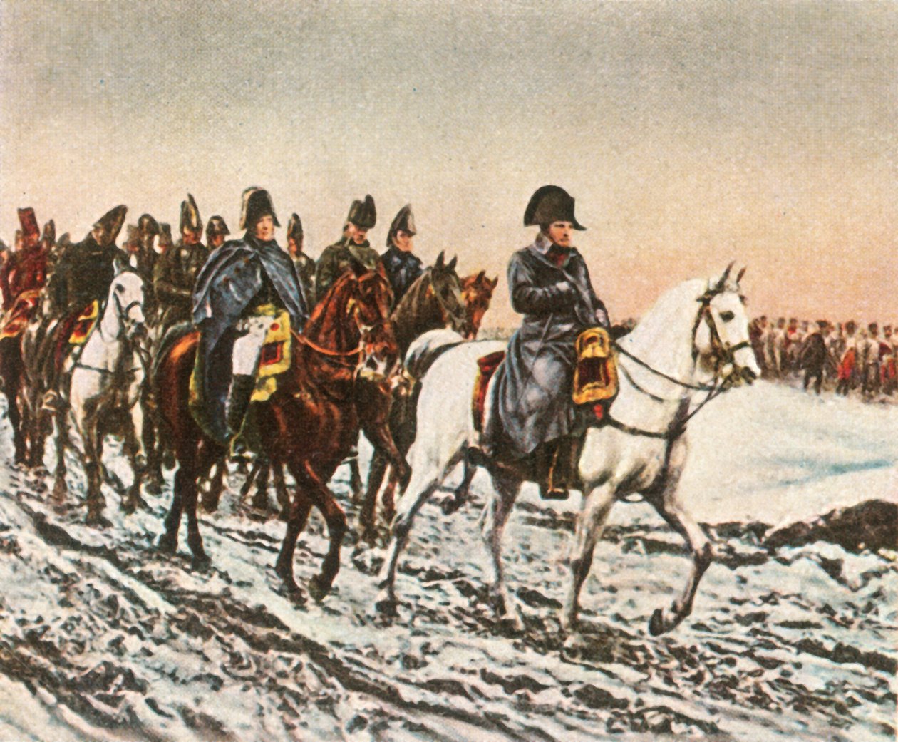 Napoleons trekker seg tilbake til Berezina, 1812, 1936. av Unbekannt