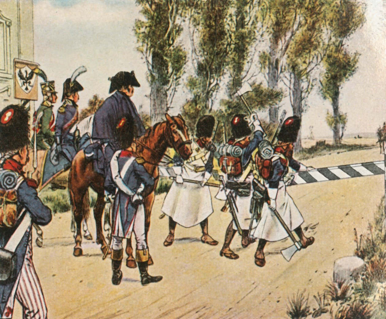 Napoleons tropper under krigen mot Østerrike, oktober 1805, 1936. av Unbekannt