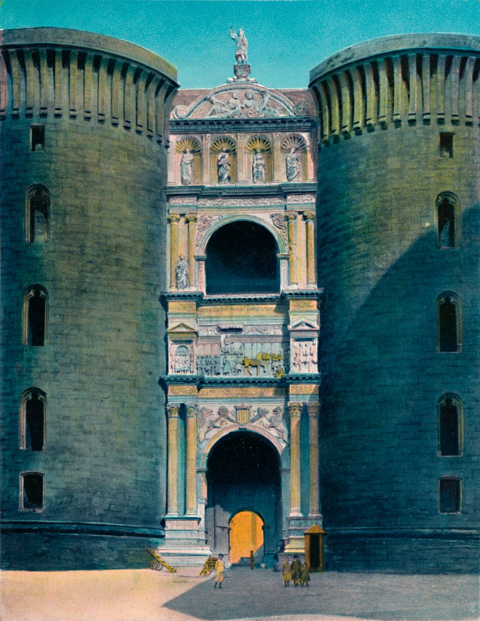 Napoli - Castel Nuovo, Arco DAragona, c1900. av Unbekannt