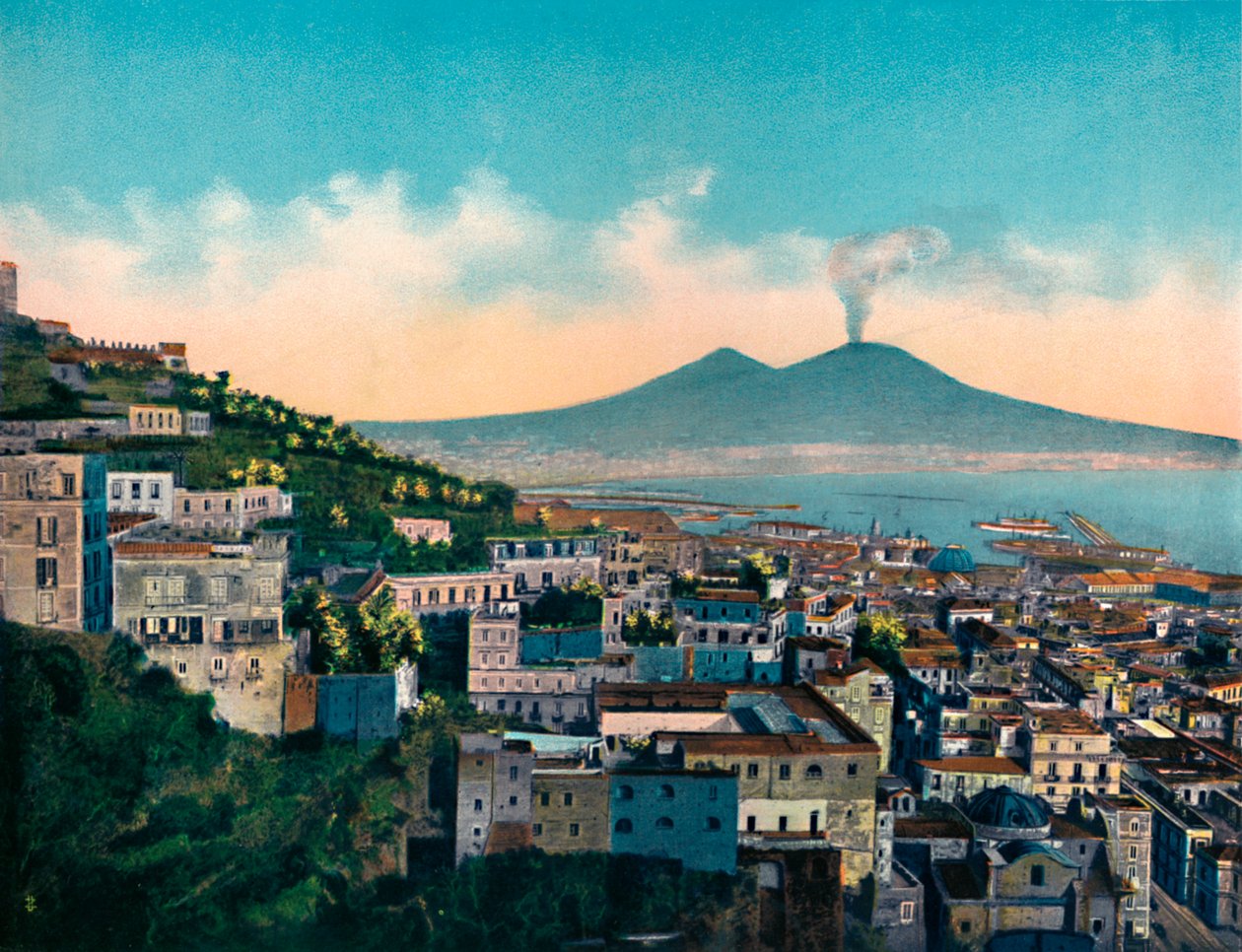 Napoli - Panorama Fra Via Tasso, Fra Via Tasso, c1900. av Unbekannt