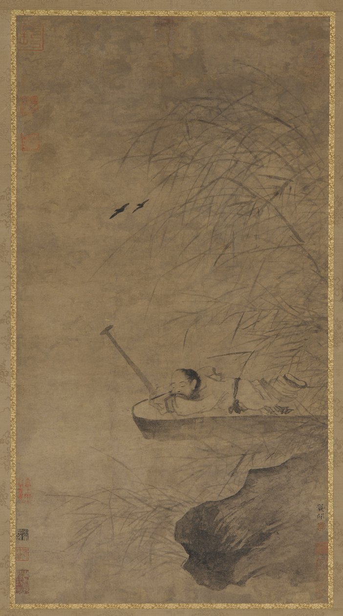 Napping under Water Reeds, 1500-tallet. av Unbekannt