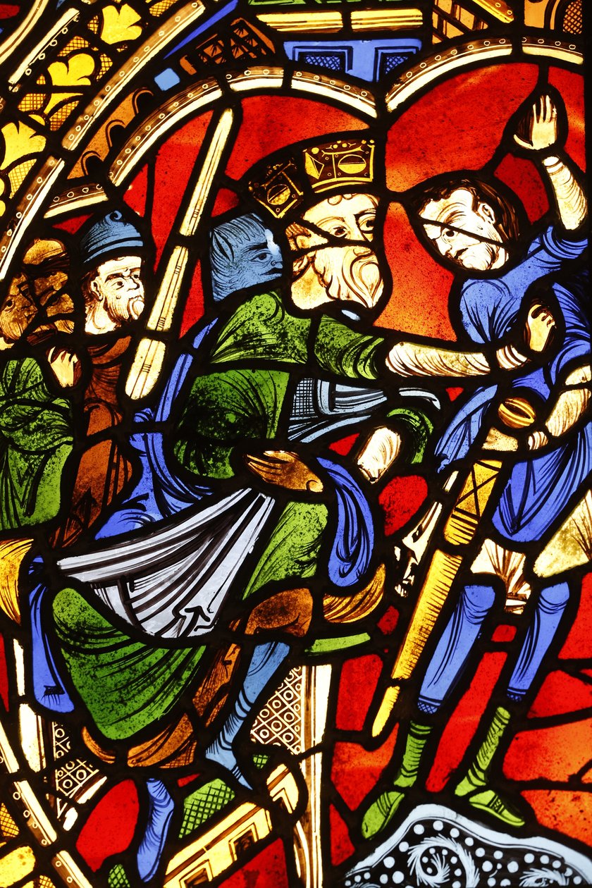 Nasjonalmuseet for franske monumenter. Saint Pierre katedral. Glassmaleri vindu. Fordømmelsen av Saint Paul, Paris, Frankrike av Unbekannt