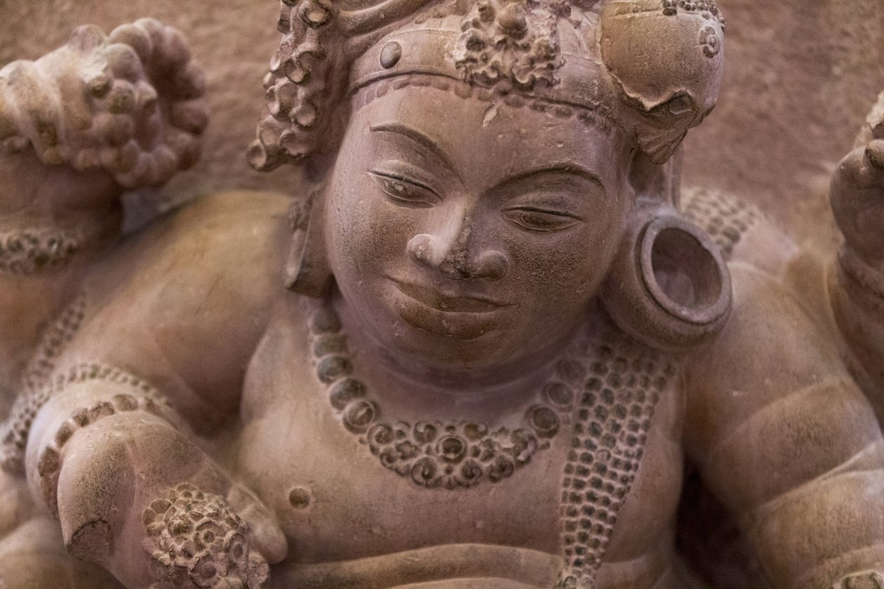 Nasjonalmuseet i India, Delhi. Siva Vamana. Nagpur, Maharastra. Stein. Detalj fra 500-tallet e.Kr. India. av Unbekannt