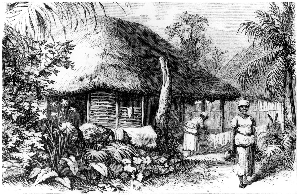 Innfødt bolig, Santo Domingo, 1873 av Unbekannt
