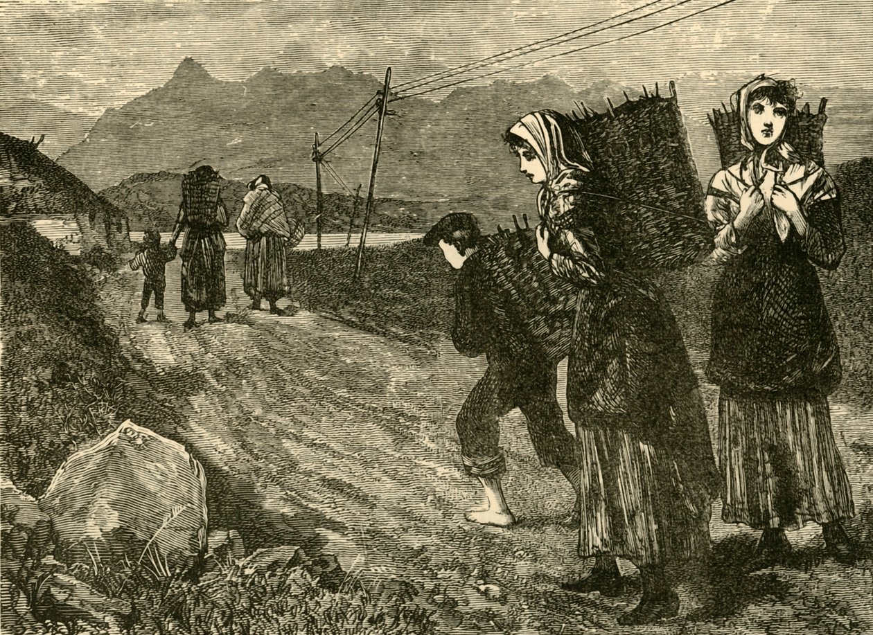 Innfødte som går for torv, 1898. av Unbekannt