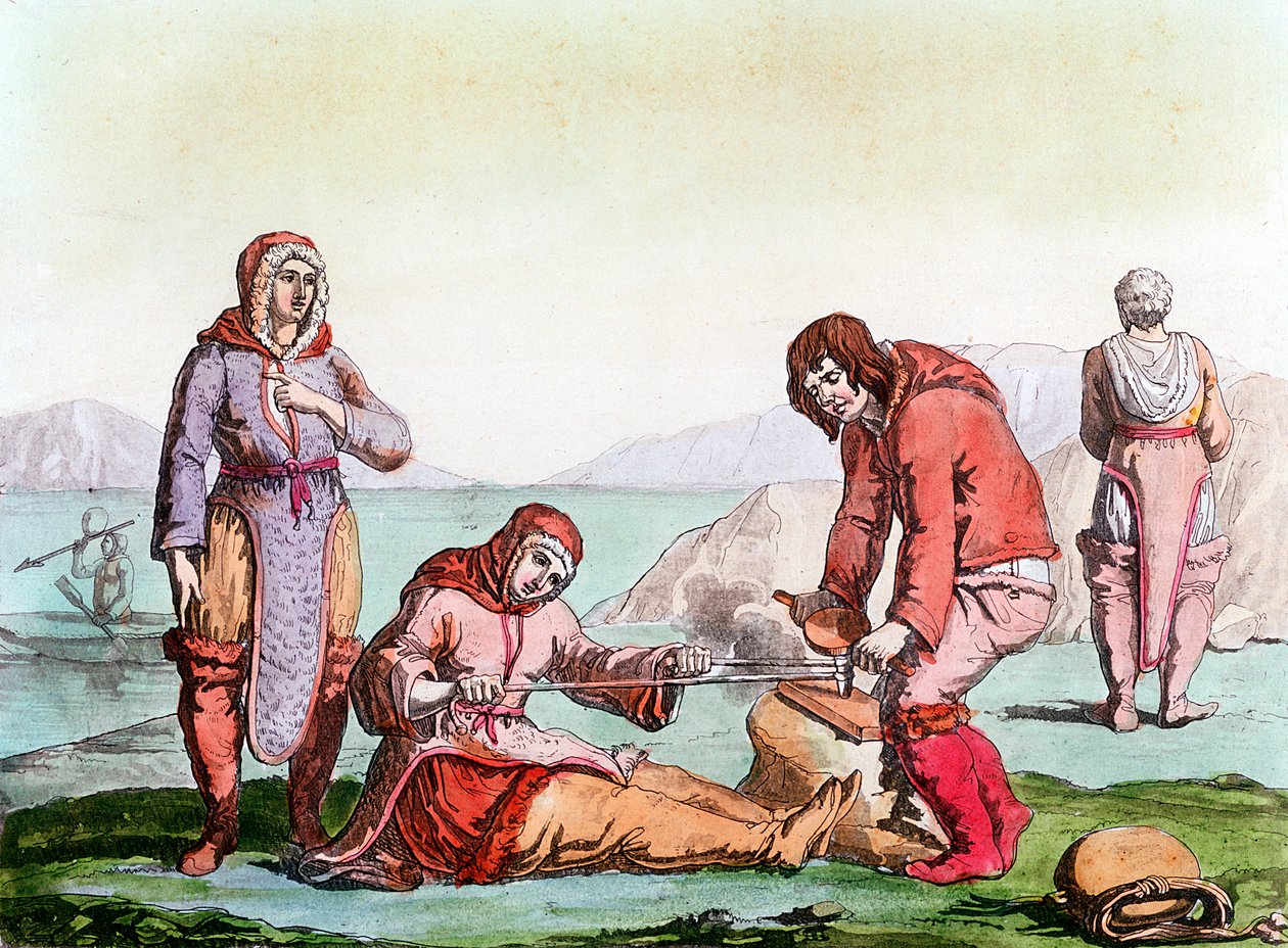 Innfødte i Arktis, 1825-1835 av Unbekannt