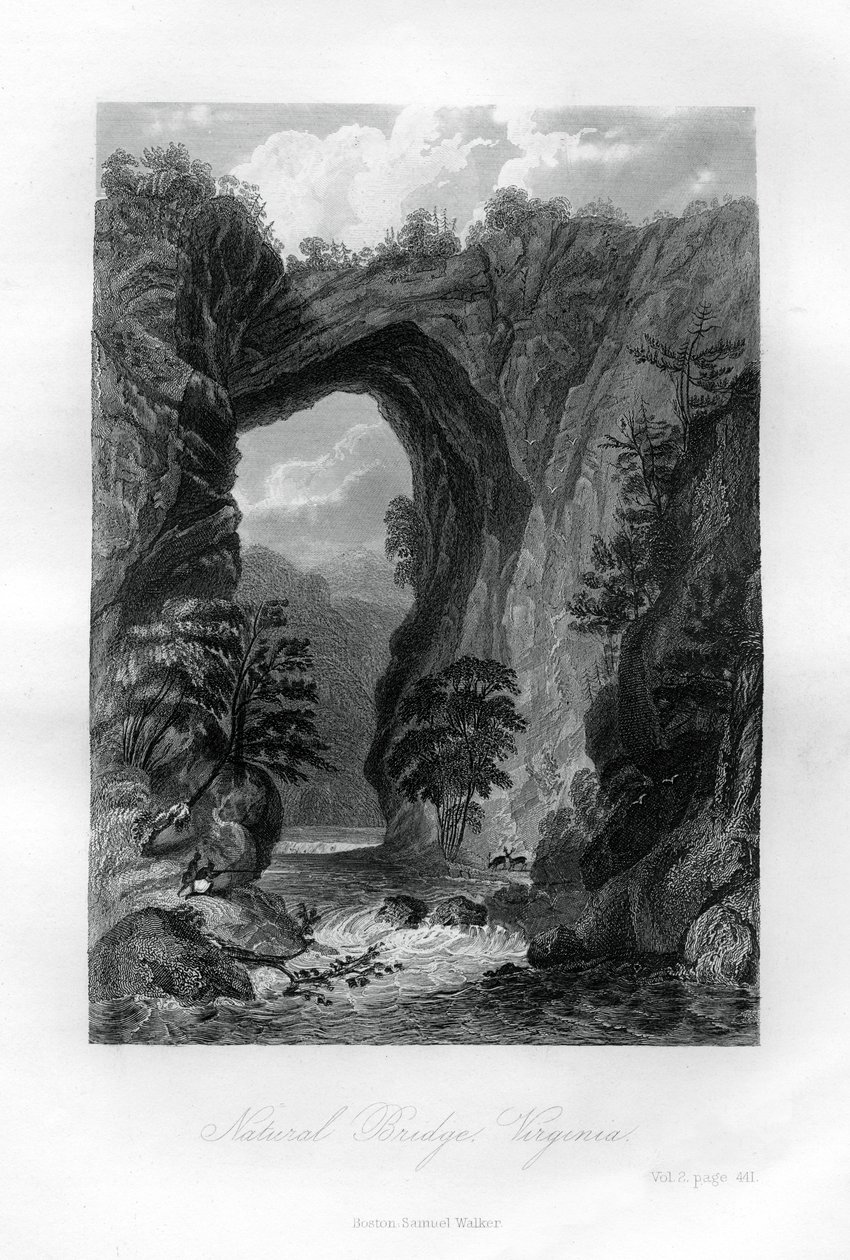Natural Bridge, Virginia, USA, 1855 av Unbekannt