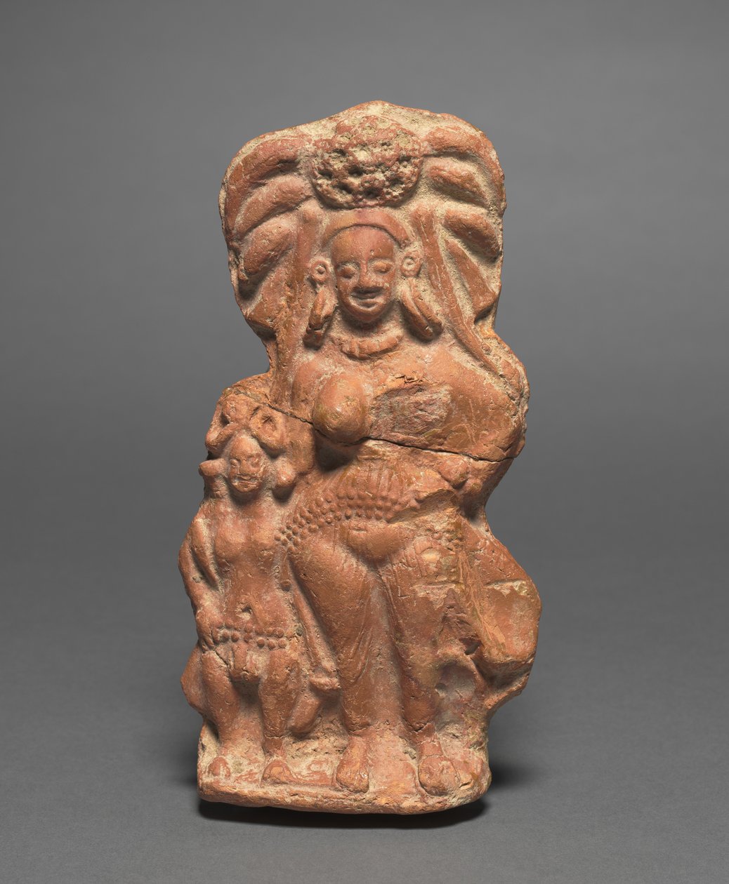 Natur Divinity Yakshi med dverg Hermafroditt, ca. 100 f.Kr. av Unbekannt
