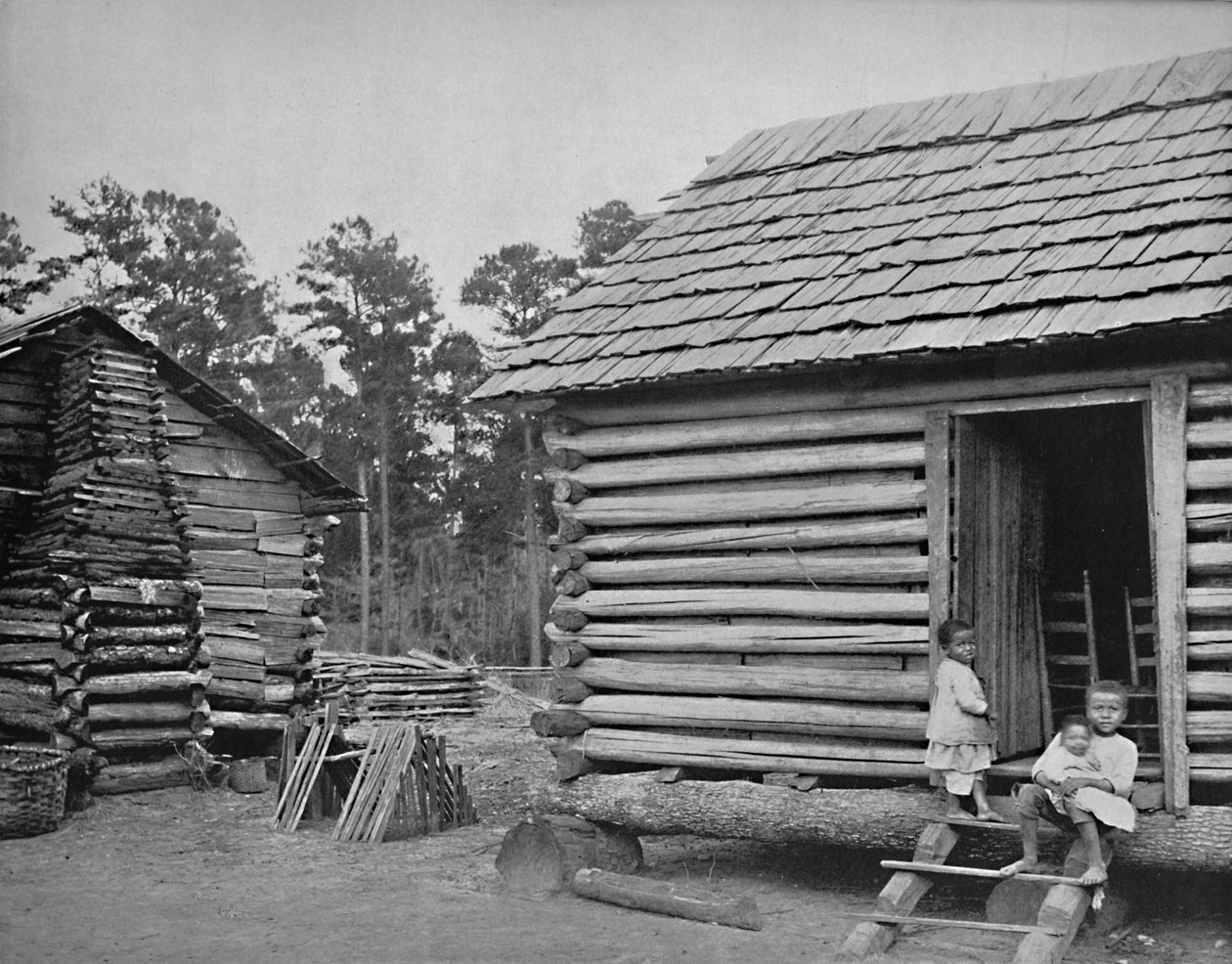 Negro Log Huts, Thomasville, Georgia, c1897. av Unbekannt