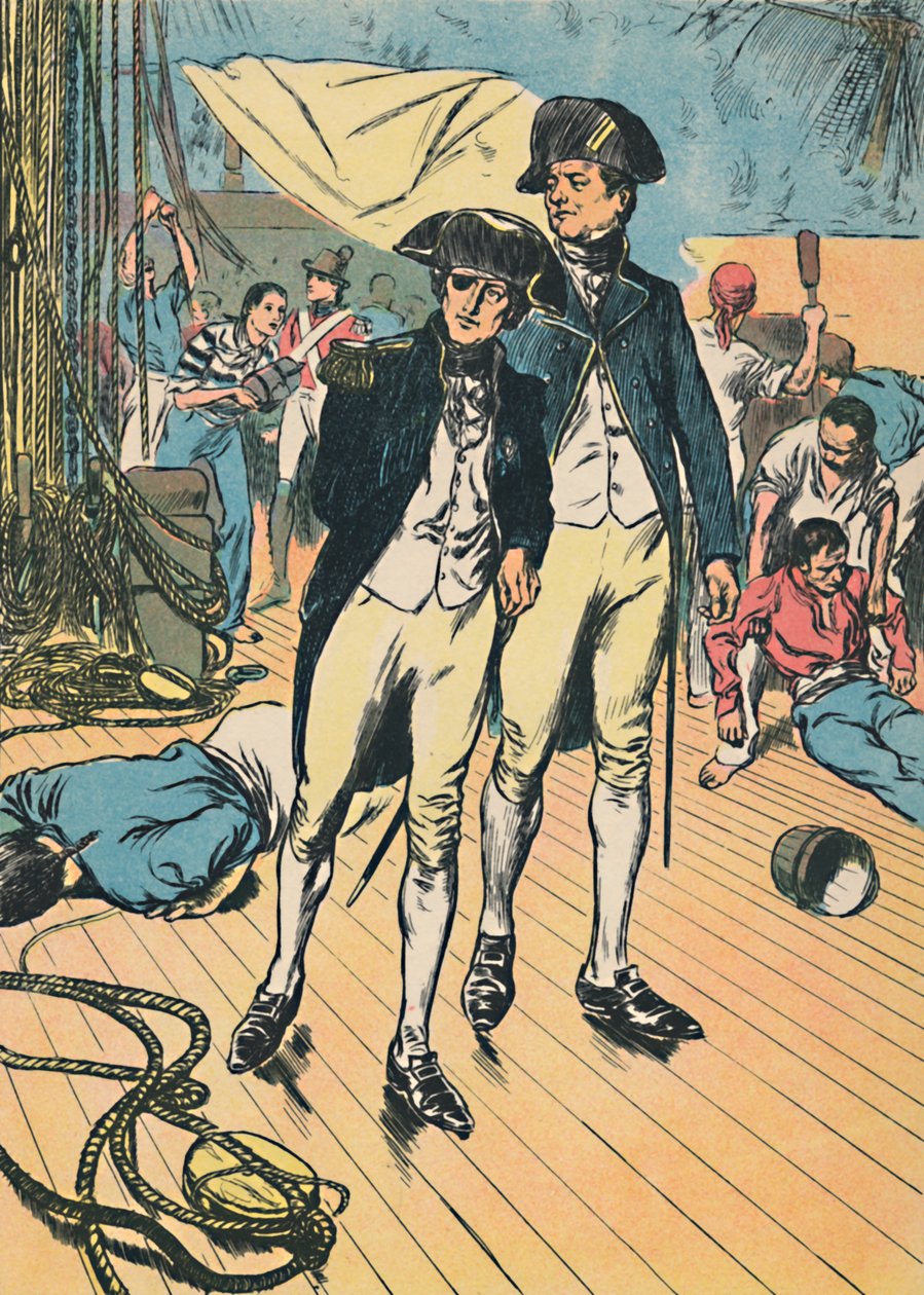 Nelson om seieren ved Trafalgar, c1907 av Unbekannt