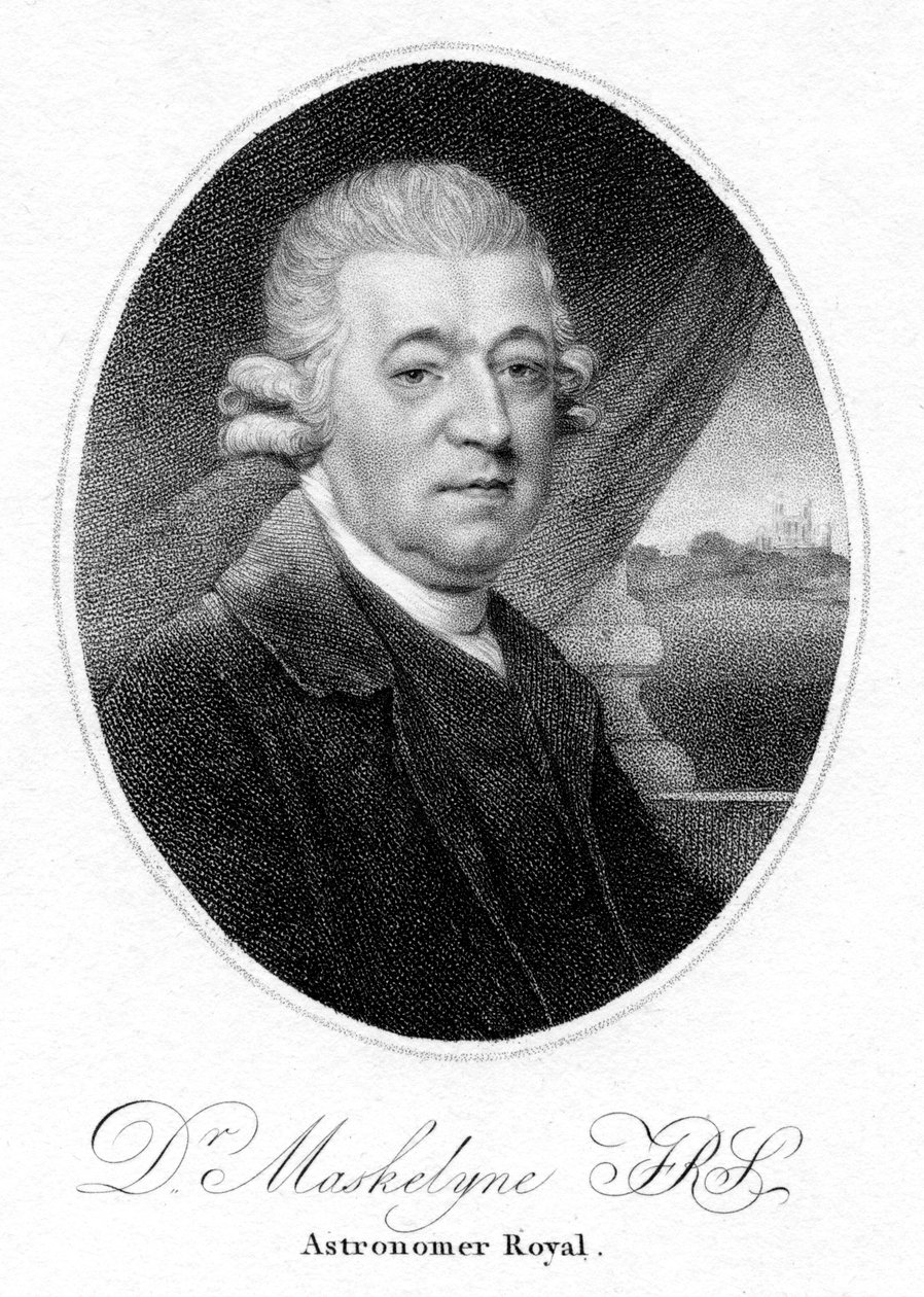 Nevil Maskelyne , engelsk astronom, 1804 av Unbekannt