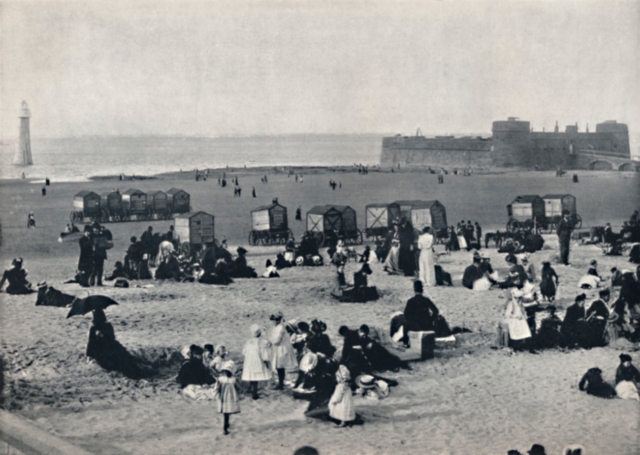 New Brighton - Viser havnen og fyret, 1895 av Unbekannt