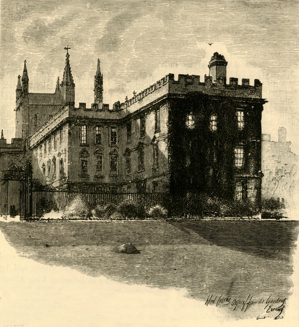 New College, fra Gardens, 1898. av Unbekannt