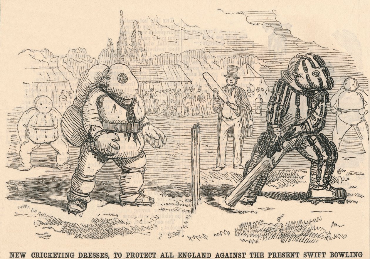 Nye cricketkjoler, for å beskytte hele England mot dagens Swift Bowling, 1854. av Unbekannt